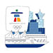 Vancouver 2010 Skyline with Cruise Ship Pin