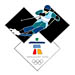 Vancouver 2010 Double Diamond Skier Female Pin