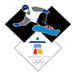 Vancouver 2010 Double Diamond Snowboarder Male Pin