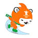 Vancouver 2010 Mascot Miga Speed Skating Pin