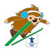 Vancouver 2010 Mascot Quatchi Ski Jumping Pin
