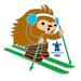Vancouver 2010 Mascot Quatchi Freestyle Moguls Skiing Pin