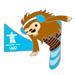 Vancouver 2010 Mascot Quatchi Snowboarding Pin
