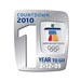 Vancouver 2010 One Year To Go Countdown Cut-out Pin