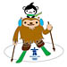 Vancouver 2010 Mascots Quatchi and Miga Biathlon Pin