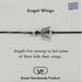 The Filia Bracelet Collection:: Angel Wings “Stay Safe” adjustable Macrame Black string Bracelet