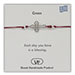 The Filia Bracelet Collection:: Greek Cross Adjustable Macrame Red Bracelet
