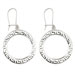 Sterling Silver Earrings - Greek Key Circular (28mm)