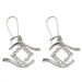 Sterling Silver Earrings - Greek Key w/ Evil Eye Border (25mm)