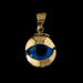 Greek Sterling Silver Mati Collection - Pendant w/ turquise glass and Evil Eye (12mm) 