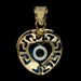 Greek Sterling Silver Mati Collection - Pendant w/ turquise glass and Evil Eye (12mm) 