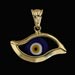Greek Sterling Silver Mati Collection - Pendant w/ turquise glass and Evil Eye (12mm) 