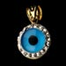 Greek Sterling Silver Mati Collection - Pendant w/ turquise glass and Evil Eye (12mm) 