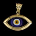 Greek Sterling Silver Mati Collection - Pendant w/ turquise glass and Evil Eye (12mm) 