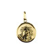 9k Gold Pendant - Jesus, Constantinato Coin Replica (14mm)
