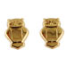 14k Gold Post Earrings w/ Owl (5mm)