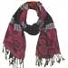 Pashmina Style Shawl w/ Greek Key Motif (4 color options)