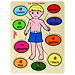 Learning About Body Parts - Wooden Peg Puzzle (in Greek) Age 3+